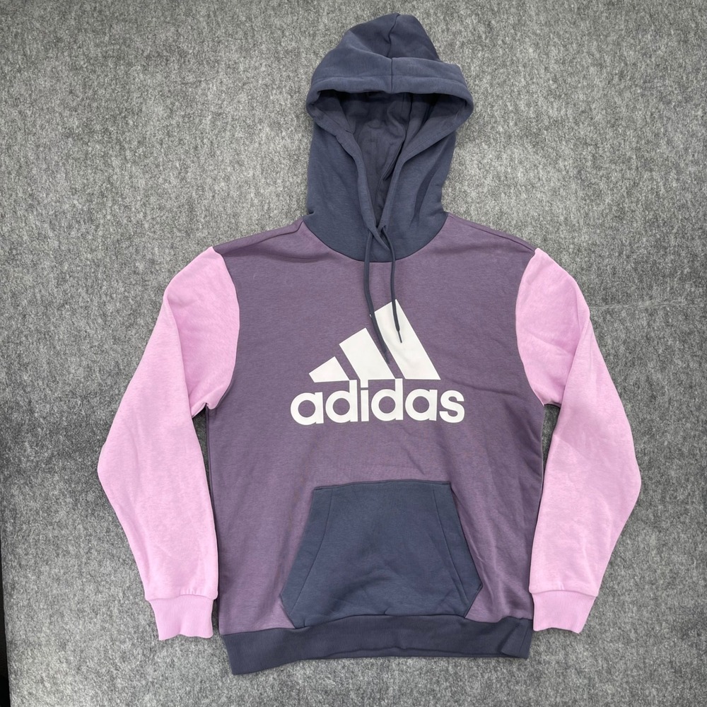 Adidas Hoodie Womens Small Colorblock Hoodie Purple Pullover